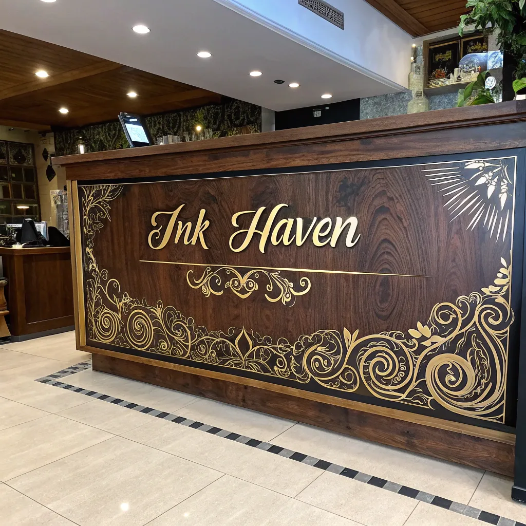Elegant Tattoo Parlor Sign